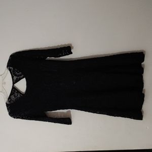 Weston Women's Size Small Black Lace, Lined, Midi Dress